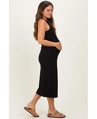 Black Ribbed Materni