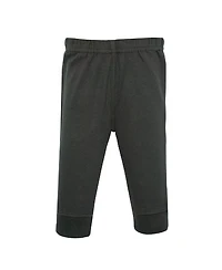 Hudson Baby Toddler Boys 4piece Cotton Pants and Leggings, Modern Neutral Strip