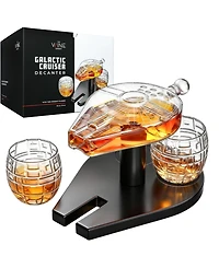 The Wine Savant Galactic Cruiser 4-Pc. Whiskey Decanter Set