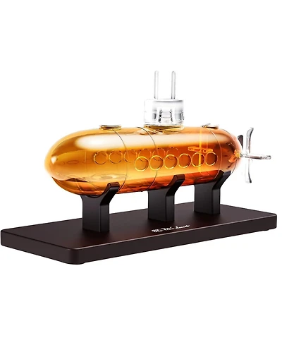 The Wine Savant Submarine 2-Pc. Whiskey Decanter Set