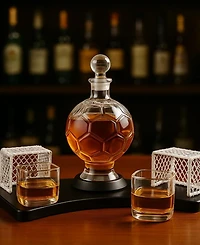 The Wine Savant Soccer Ball 3-Pc. Glass Decanter Set