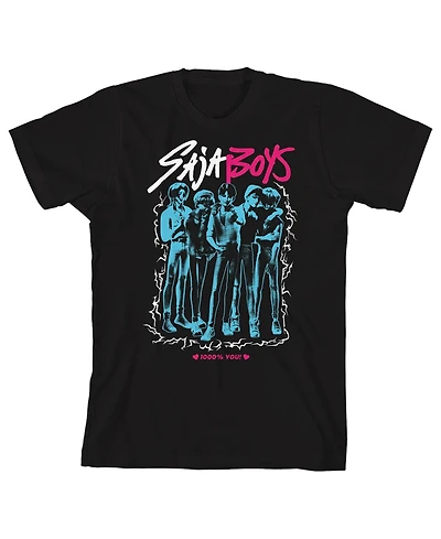 KPop Demon Hunters Boys Saja Youth Crew Neck Short Sleeve T-shirt