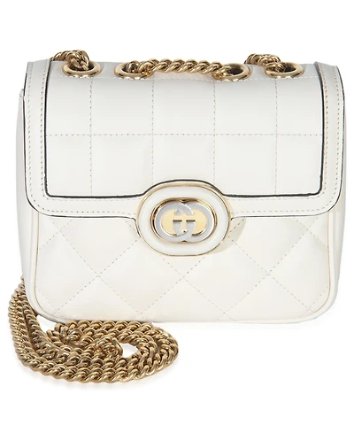 Pre-Owned Gucci White Quilted Calfskin Mini Deco Chain Bag