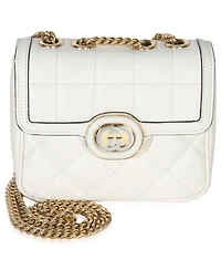 Pre-Owned Gucci White Quilted Calfskin Mini Deco Chain Bag