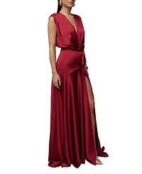 Jluxlabel Women's Amalia Satin Maxi Dress