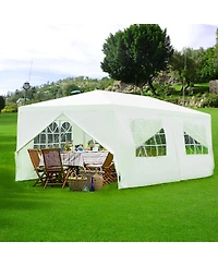 Gymax Heavy Duty 10'x20' Canopy Party Gazebo Cater Event Wedding TentW/Side Walls