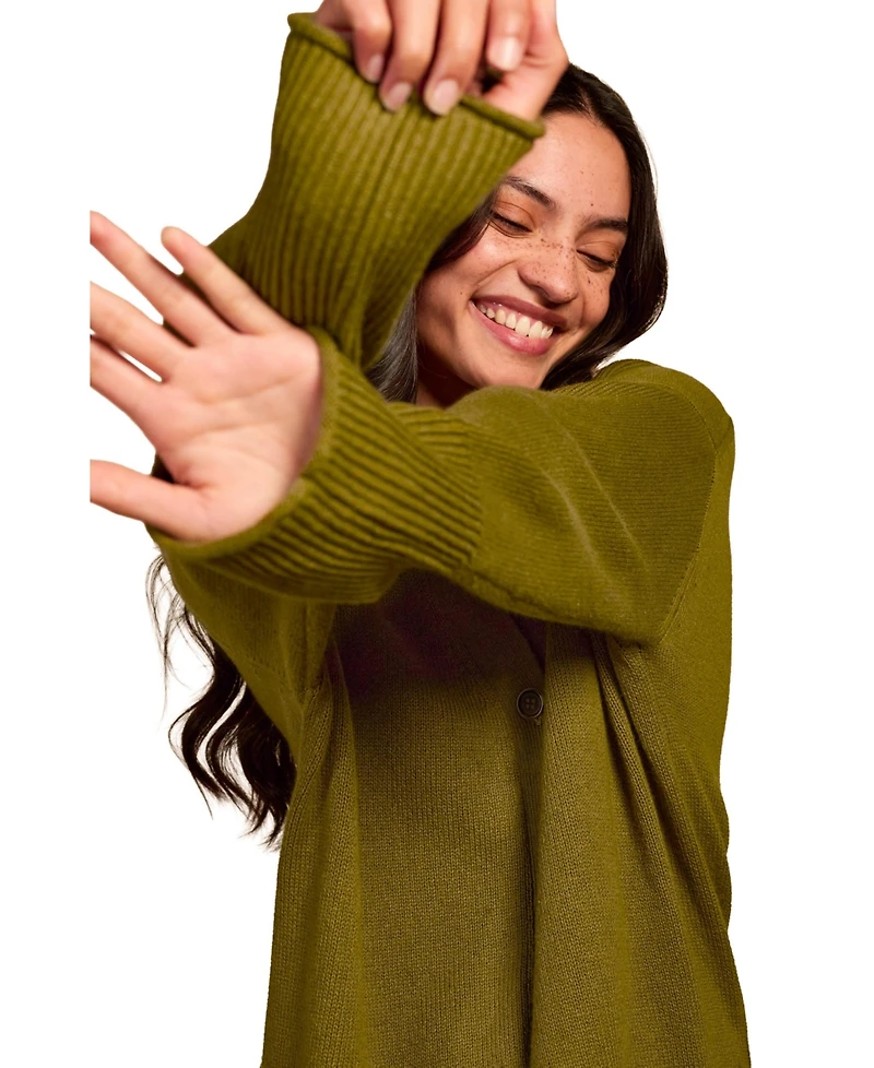 Celtic & Co. Women's Drop Shoulder Slouch Cardigan