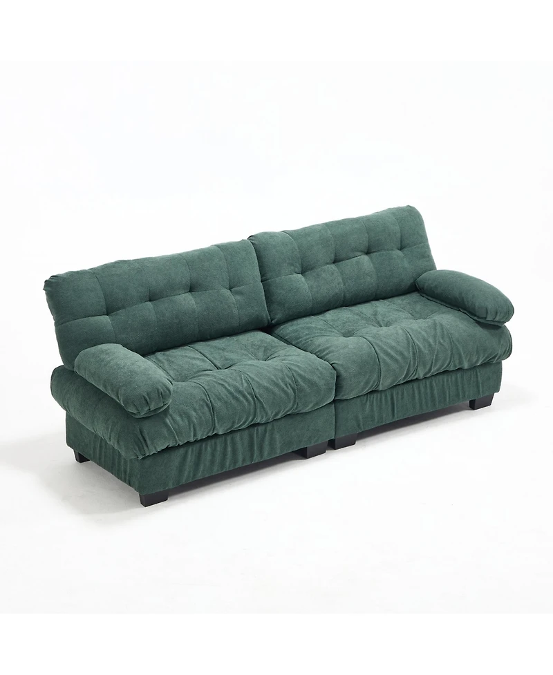 Rainsken 88" Cloud Loveseat Sofa, Modular Sectional Modern Oversized Sleeper Couch with Armrests and Pillows, Deep 2-Seat for Living Room