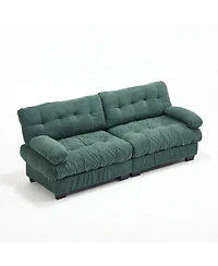 Rainsken 88" Cloud Loveseat Sofa, Modular Sectional Modern Oversized Sleeper Couch with Armrests and Pillows, Deep 2-Seat for Living Room