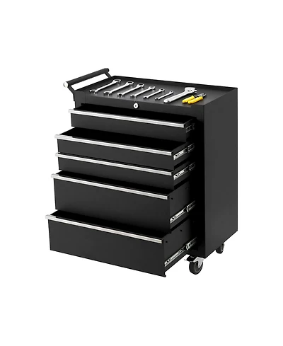 Gaomon 6-Drawer Portable Tool Storage Cart, Rolling Tool Chest Cabinet, Lockable Toolbox Organizer