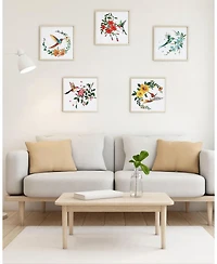 Gnuadz 5 Sets Embroidery Kit Beginners Hummingbird Flower Cross Stitch Hoops Threads Craft Hand Techniques
