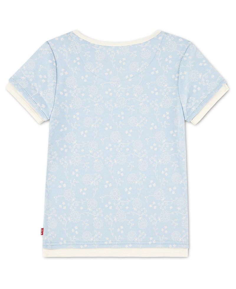Levi's Girls' 7-16 Layered Short-Sleeve Top