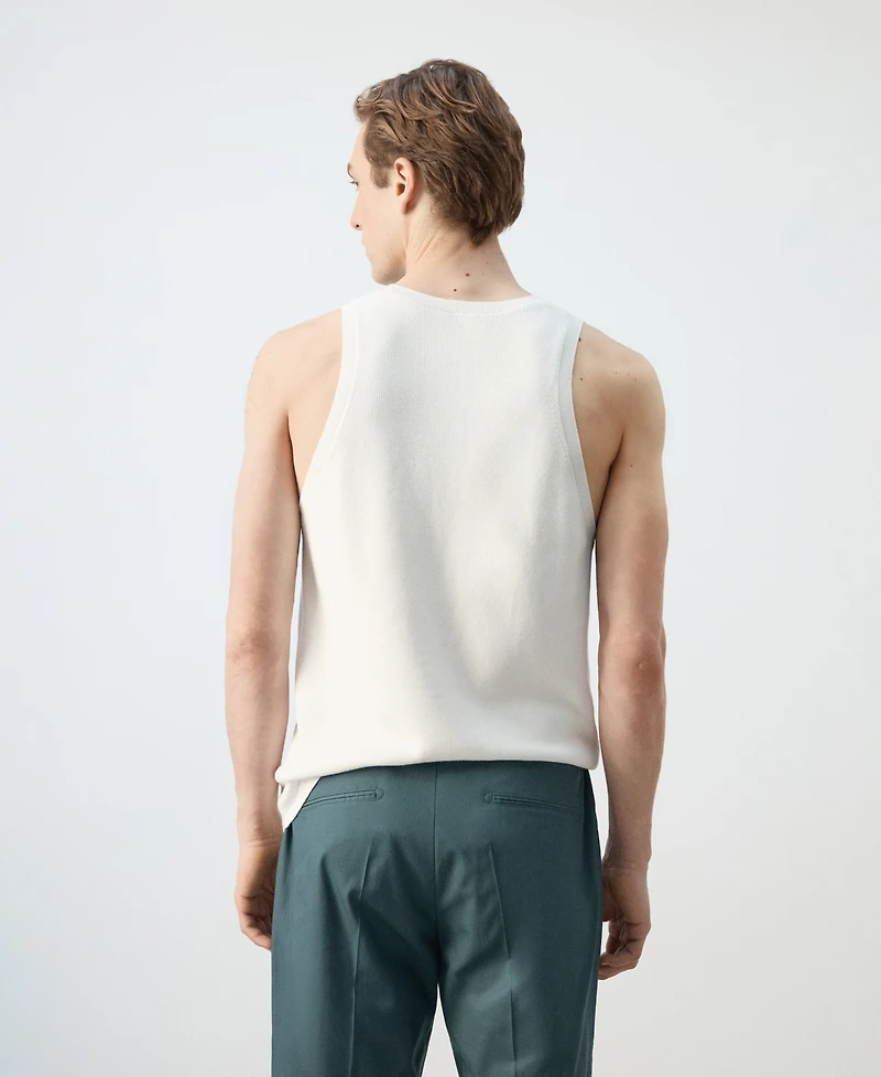 Mango Men's Slim-Fit Cotton Tank Top