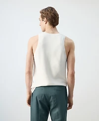 Mango Men's Slim-Fit Cotton Tank Top