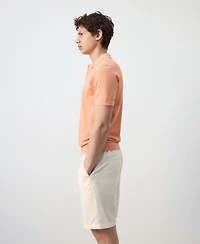 Mango Men's Microstructure Fine-Knit Polo Shirt