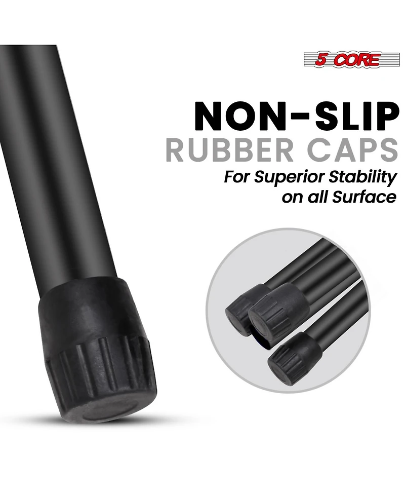 5 core Speaker Stands Pair Adjustable 54 Inch Tripod 132 lbs Capacity 35mm Mount for Dj Pa Use