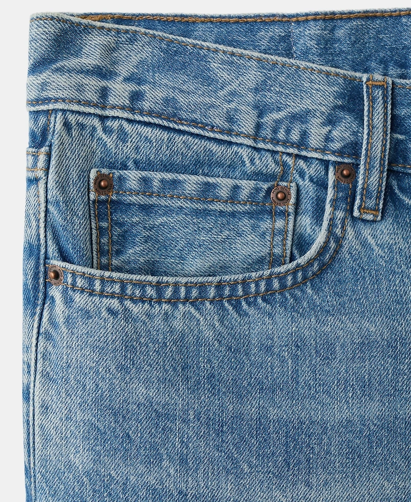 Mango Men's Straight-Fit Denim 8.86" Bermuda Shorts