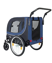 Aostirmotor 2-in-1 Bike Trailer and Pet Stroller for Dogs up to 100 lbs, Foldable Carrier Cart with Air-Filled Wheels