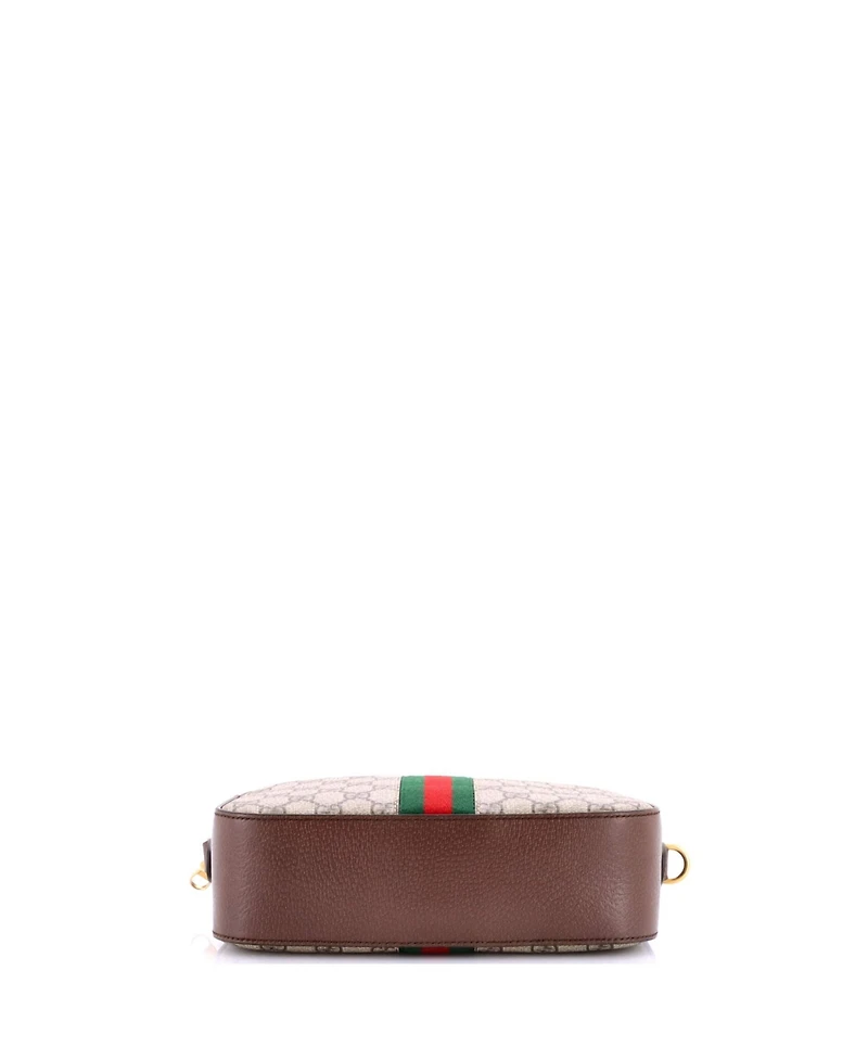 Pre-Owned Gucci Small Ophidia Convertible Camera Bag Gg Coated Canvas with Leather