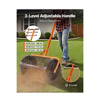 Sugift Compost Spreader 24 inche Wide Peat Moss Spreader with T Shaped Handle