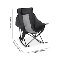 Sugift Heated Camping Chair 3 Heating Settings Large-Sized Padded Folding Rocker