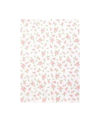Hudson Baby Girl Cotton Poly Flannel Burp Cloths -Pack, Tiny Rose