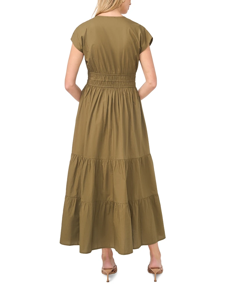 CeCe Women's V-Neck Maxi Dress