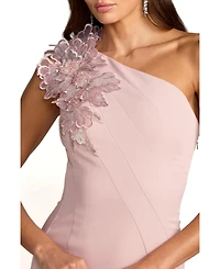 Mac Duggal Women's One Shoulder Crepe Trumpet Midi Dress