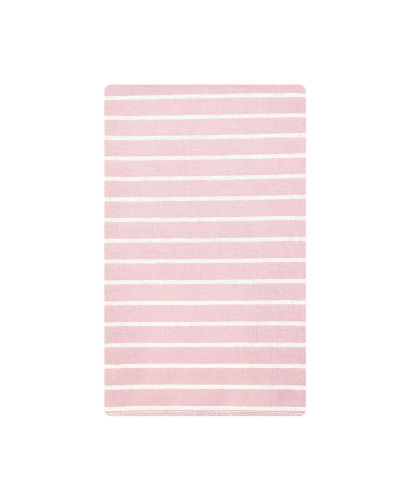 Hudson Baby Girl Cotton Poly Flannel Burp Cloths Bundle 12-Pack, Soft Pink Floral, One Size