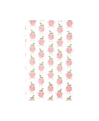Hudson Baby Girl Cotton Poly Flannel Burp Cloths Bundle 12-Pack, Happy Strawberries, One Size