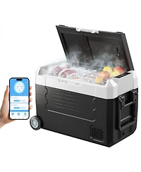 Mecale Quart Car Refrigerator Dual Zone with App Control and Wheels