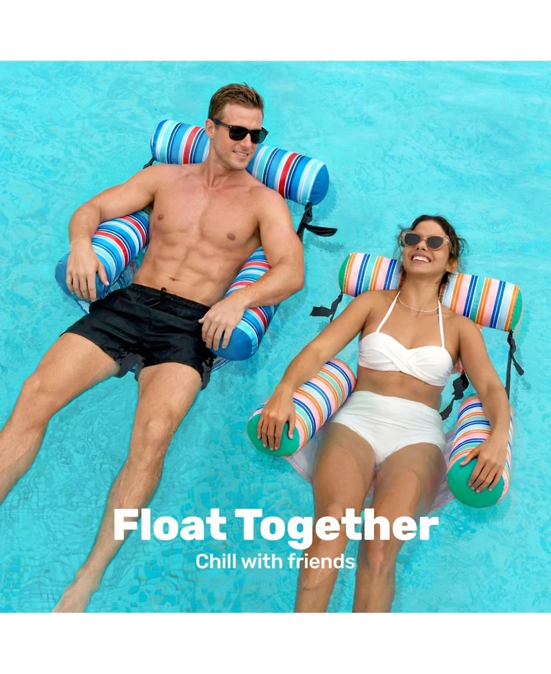 Gnuadz 2 Packs Inflatable Pool Floats Adult Floating Lounge Chairs Water Fun
