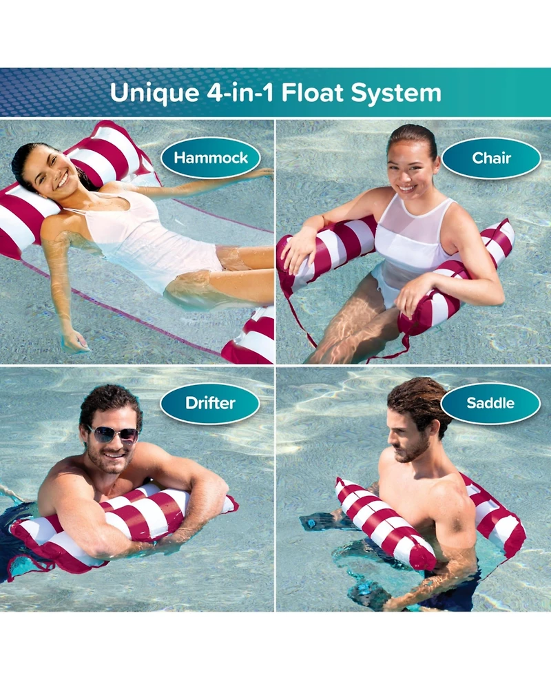 Gnuadz Aqua Monterey Hammock Pool Float 4-in-1