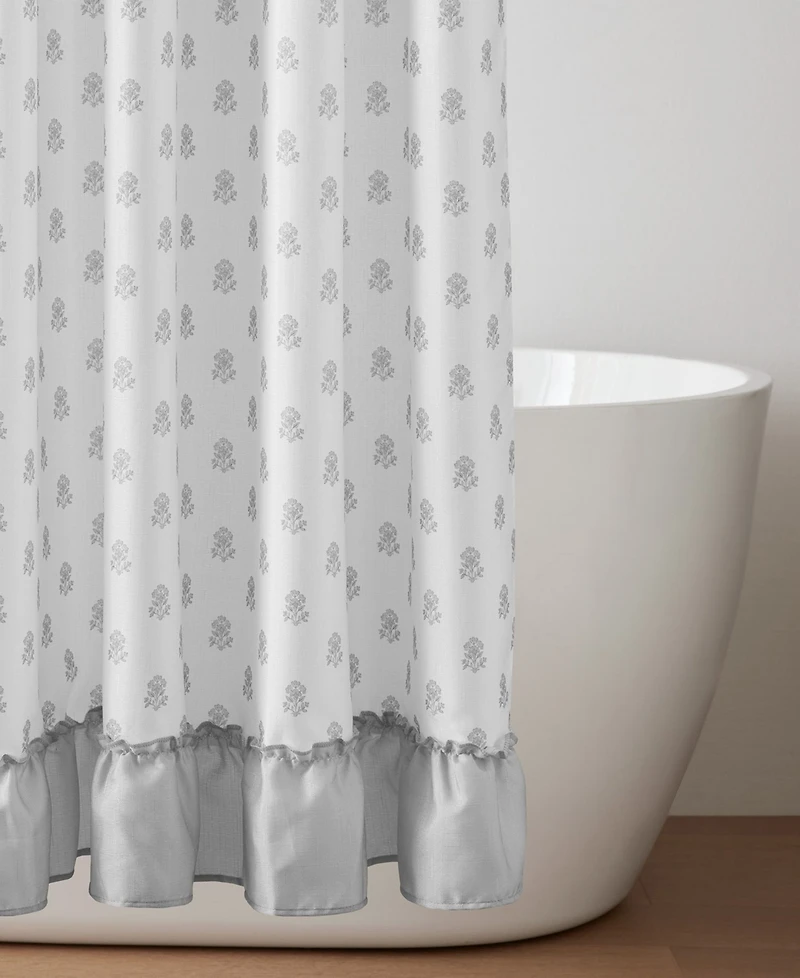 Intelligent Design Savanna Floral Ruffle 13-Pc. Shower Curtain Set