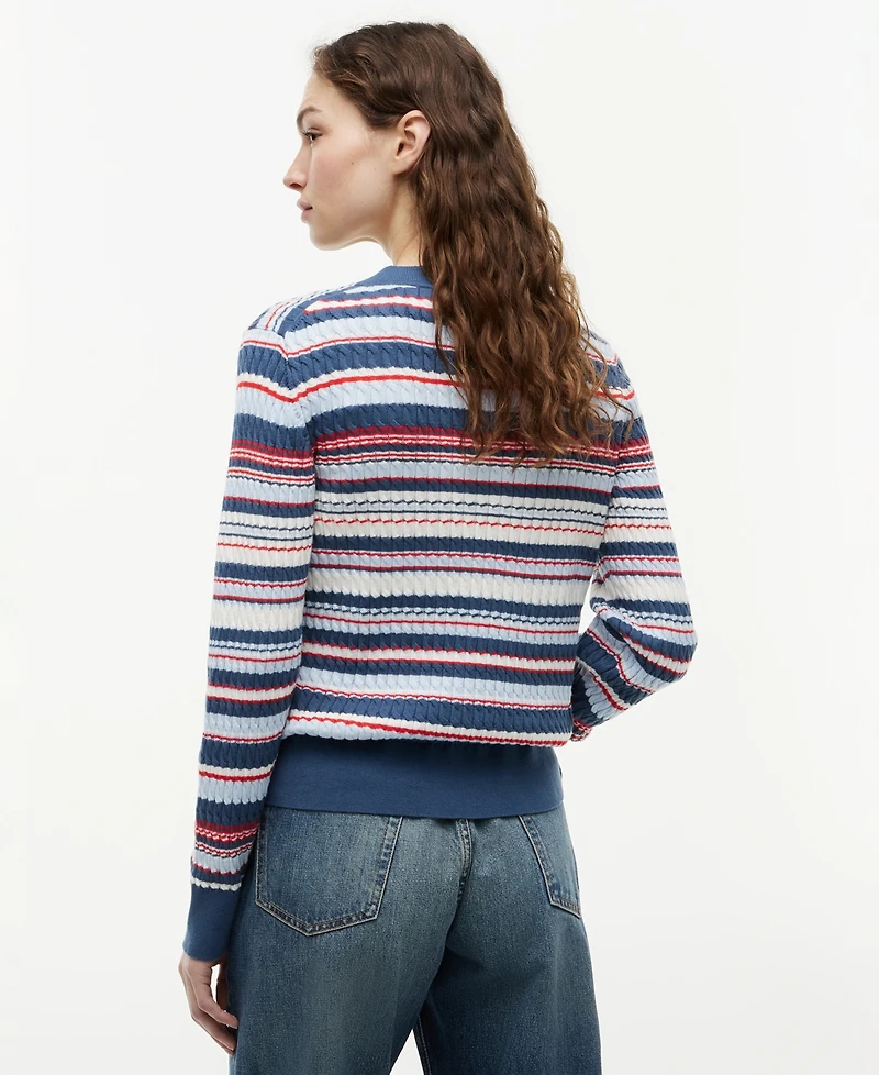 Tommy Hilfiger Women's Crewneck Cable Knit Sweater
