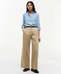 Tommy Hilfiger Women's Cotton Wide-Leg Chino Pants
