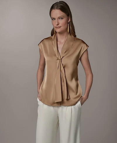 Donna Karan New York Petite V-Neck Top