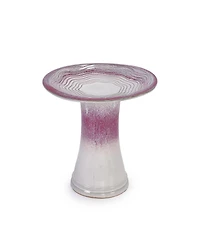 Clihome Ceramic Bird Bath for Outside, Elegant Tall Outdoor Bird Bath,for Outdoors with floral Pattern