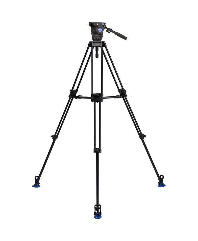 Benro BV6 Pro 3-Section Aluminum Video Tripod with BV6 Video Head and Mid-Level Spreader