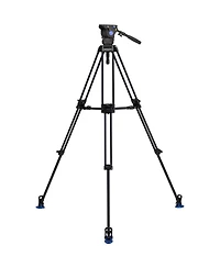 Benro BV6 Pro 3-Section Aluminum Video Tripod with BV6 Video Head and Mid-Level Spreader