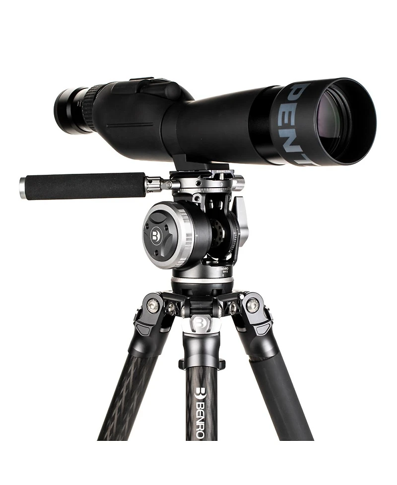 Benro Mammoth TMTH44C 4-Section Carbon Fiber Tripod with WH15 2-Way Wildlife Fluid Head