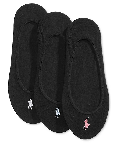 Polo Ralph Lauren Women's 3 Pack Ultra-Low No- Show Sock Liners