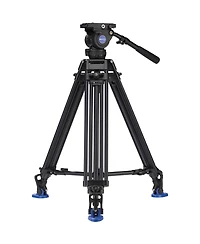 Benro BV8 3-Section Aluminum Alloy Twin Leg Video Tripod with Video Head and ML08 Mid-Level Spreader