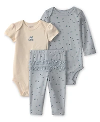 Carter's Baby Girl's Blueberry Bodysuit & Pant 3-Piece Set