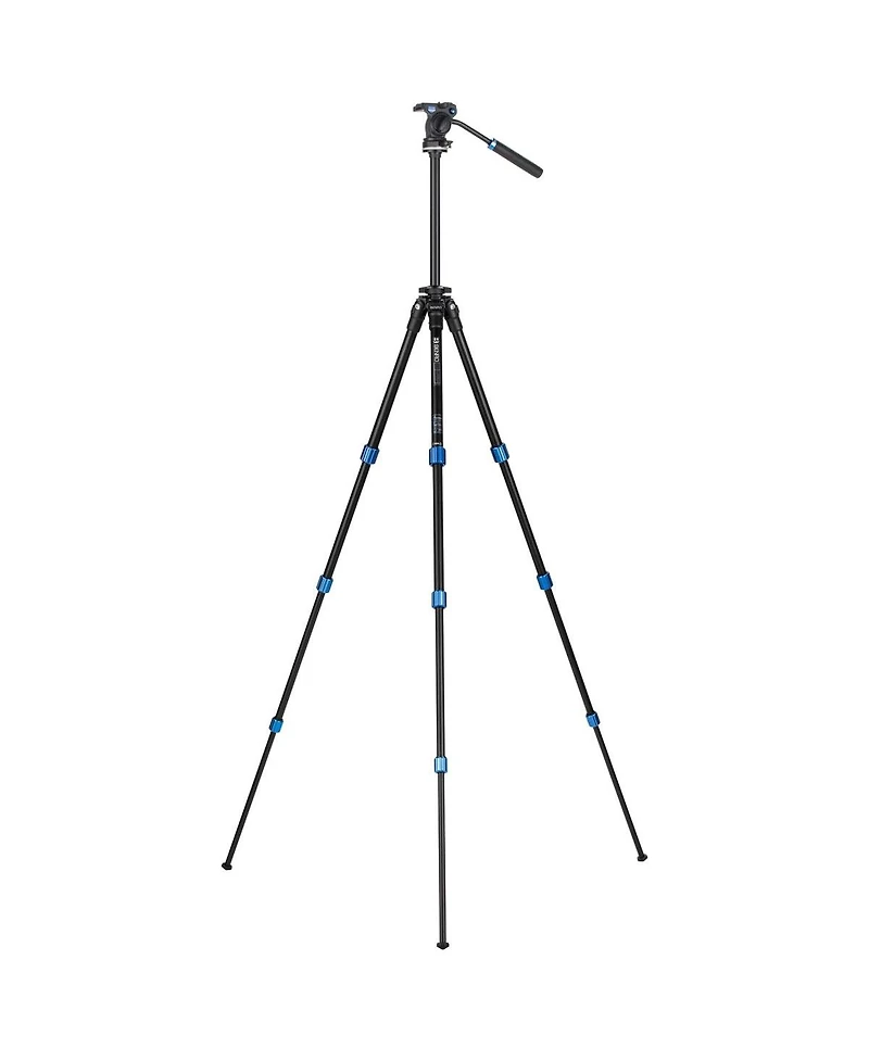 Benro 4-Section Aluminum Slim Video Tripod with S2P Head