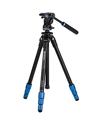 Benro 4-Section Aluminum Slim Video Tripod with S2P Head