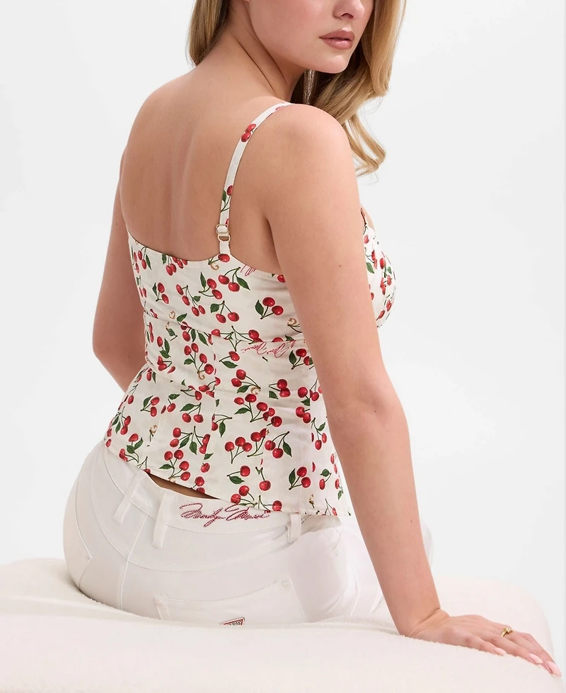 Guess Women's Marilyn Sweetheart Neck Bustier Top
