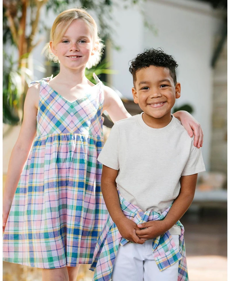 Hope and Henry Little Big Boys' Organic Short Sleeve Henley Tee