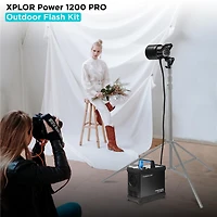 Flashpoint Xplor Power 1200 Pro R2 Ttl Flash Strobe Light with 36V/2600mAh 96.6 Li-Ion Battery, 1200WS Studio Light with Cob Led Modeling Lamp