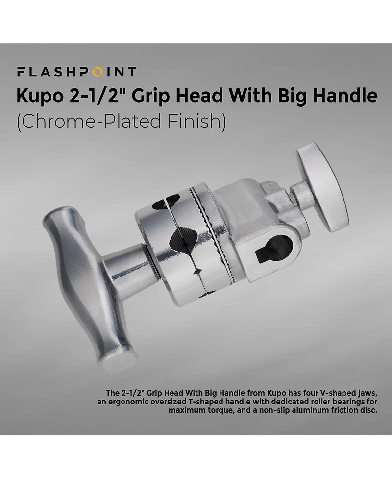 Flashpoint Grip Head for Lights and Accessories - 2.5" Diameter